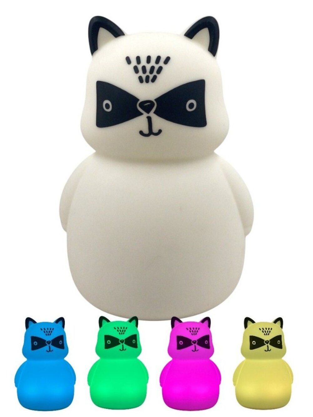 Pillowfort Raccoon Portable LED Soft-Touch Color-Changing Nightlight 6.75" x 4.5